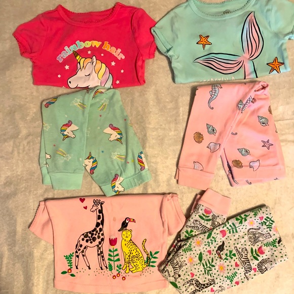💕Bundle Set of 3 matching Girls PJ’s